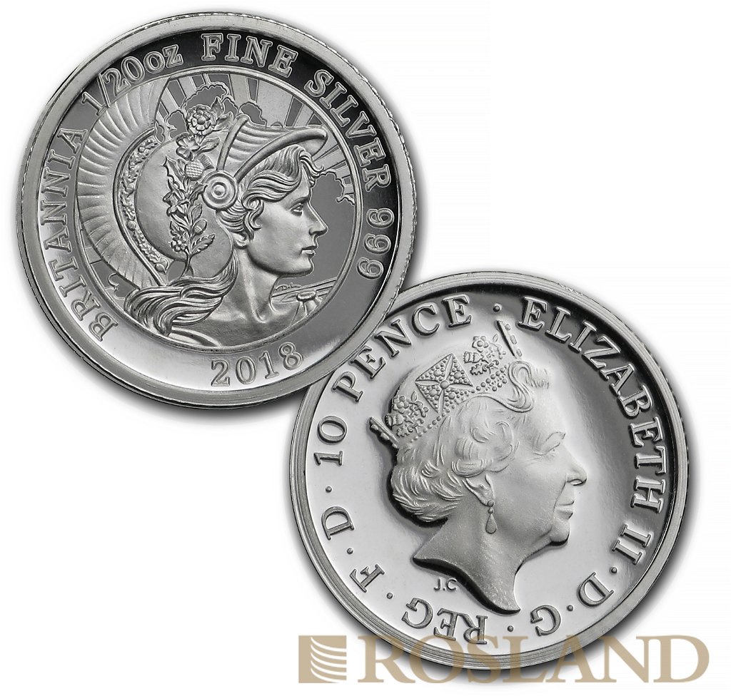 6 Silbermünzen 1,925 Unzen Set Britannia 2018 PP (Box, Zertifikat)