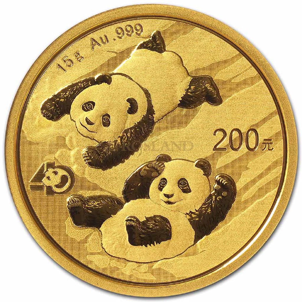 15 Gramm Goldmünze China Panda 2022