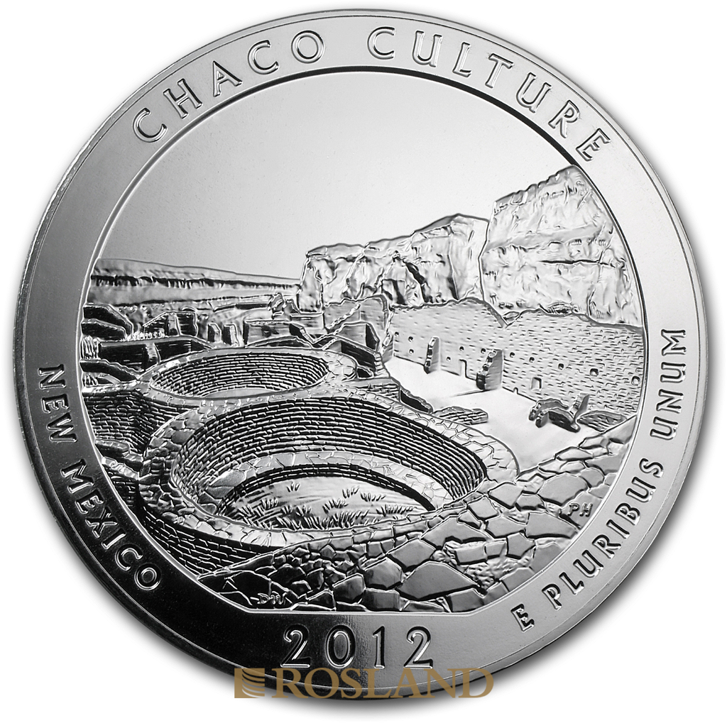 5 Unzen Silbermünze ATB Chaco Culture National Historical Park 2012