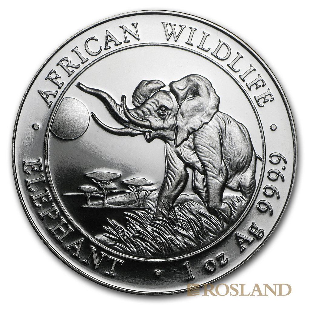 1 Unze Silbermünze Somalia Elefant 2016