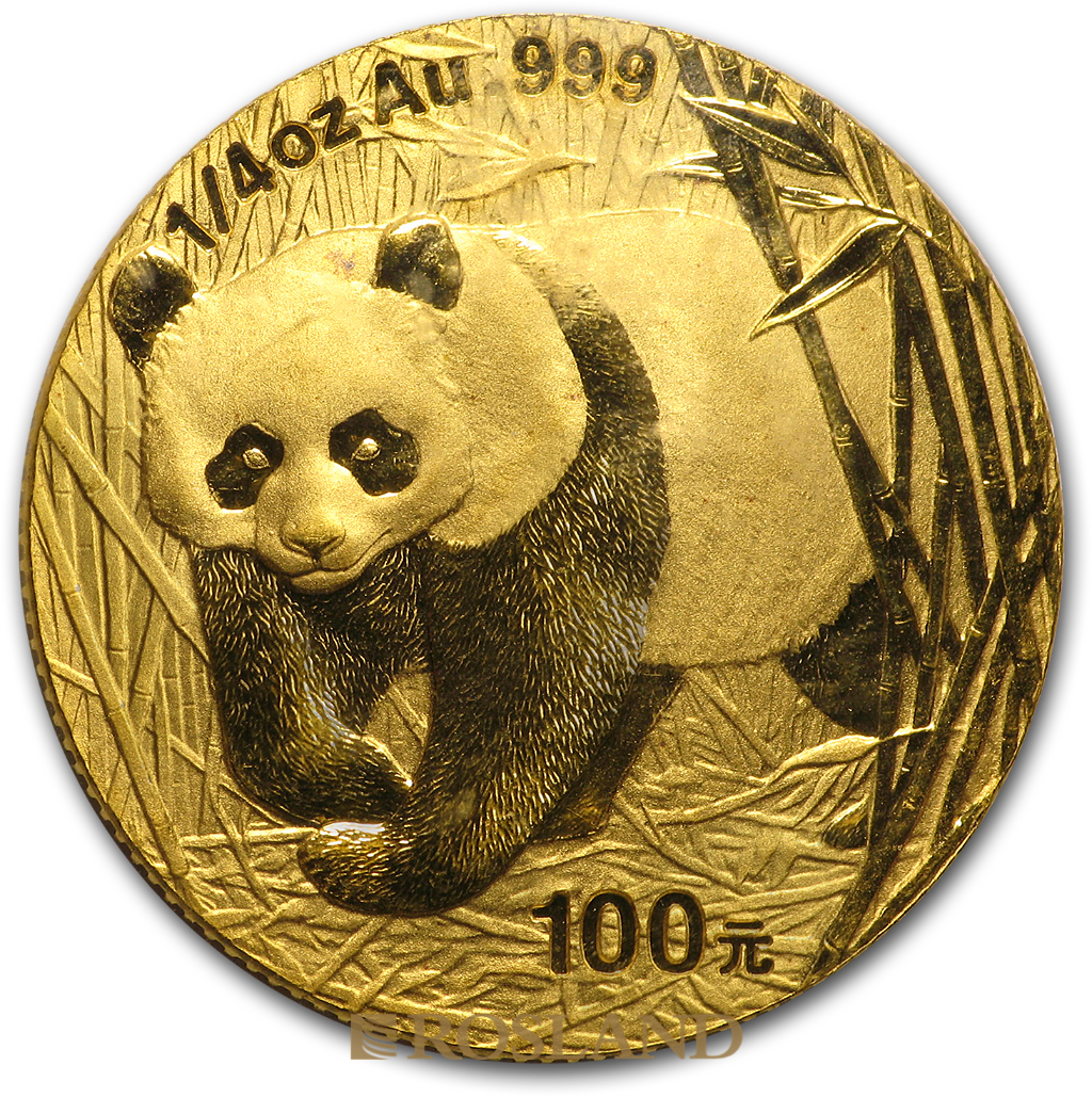 1/4 Unze Goldmünze China Panda 2001