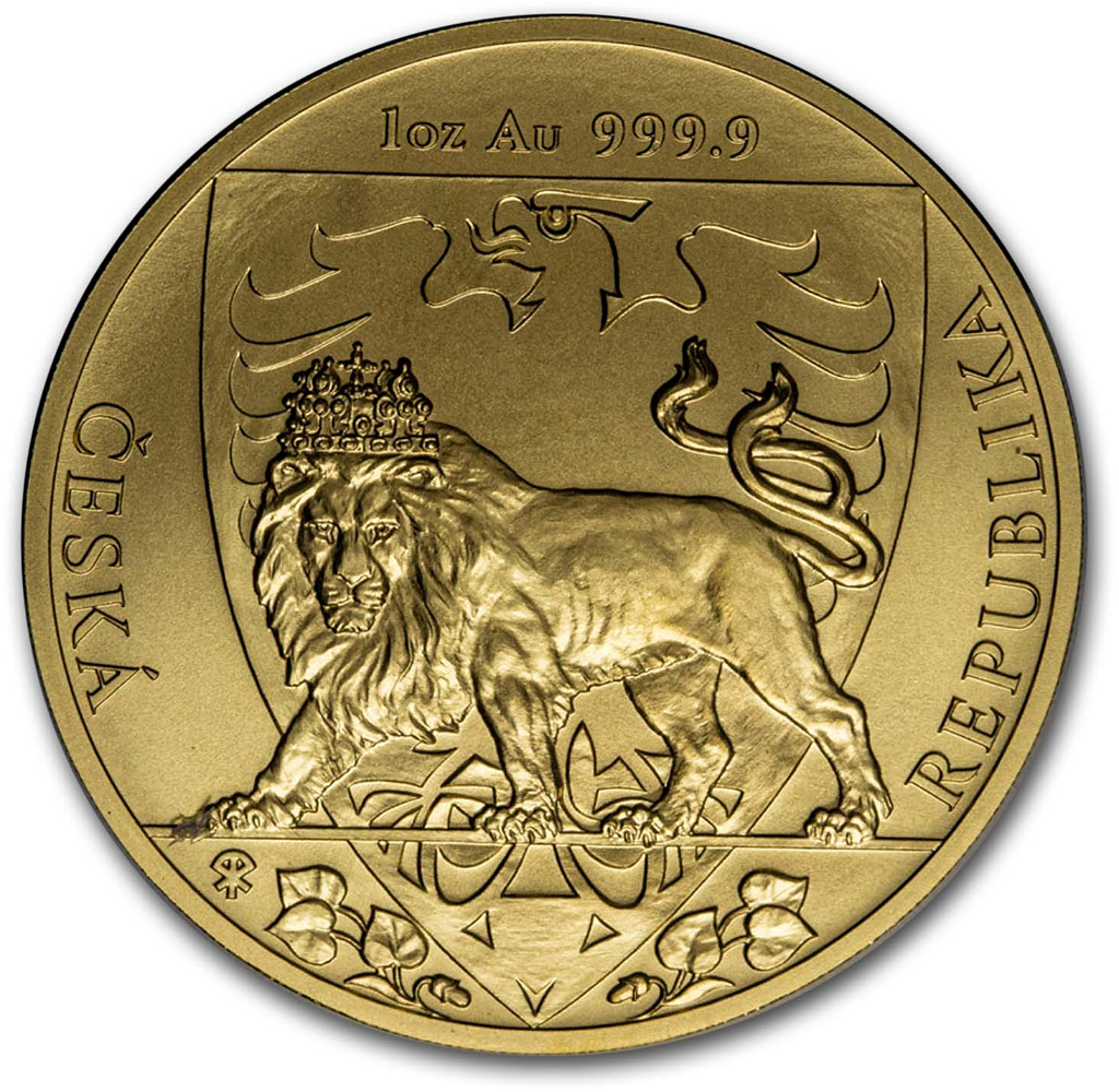 1 Unze Goldmünze Tschechischer Löwe 2020