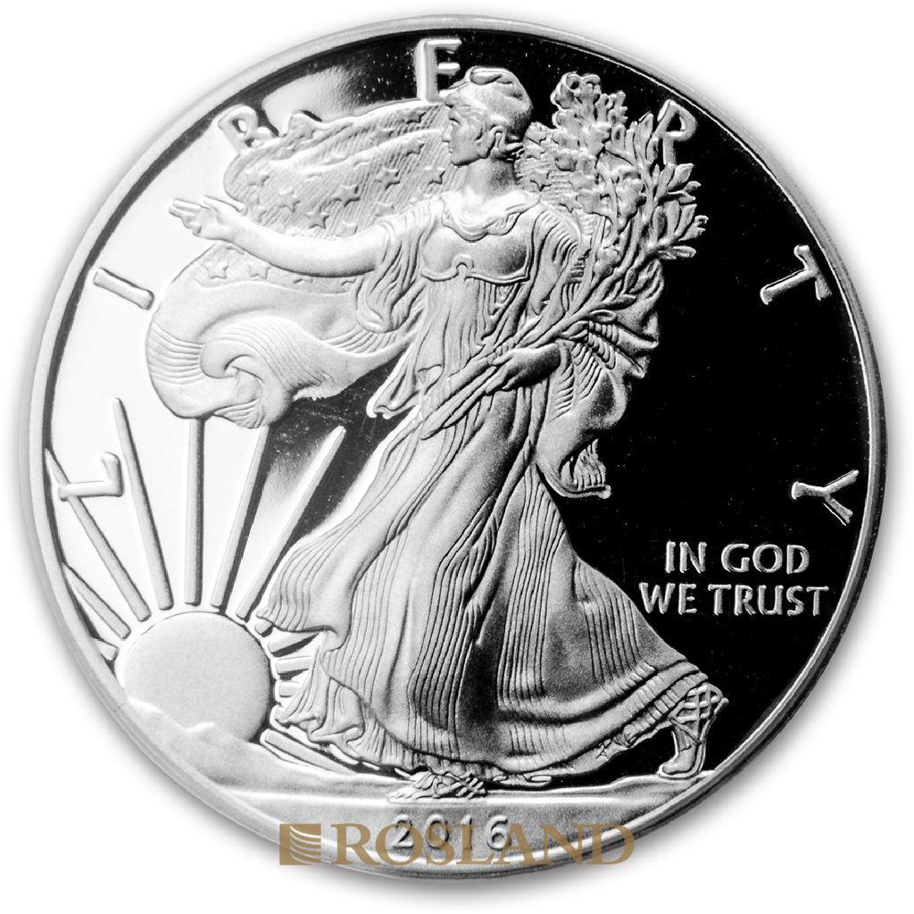1 Unze Silbermünze American Eagle 2016 (W) 30 Jahre Jubiläum PP PCGS PR-70 DCAM