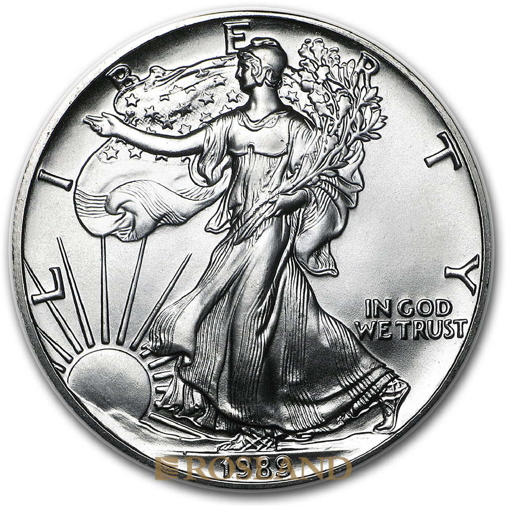 1 Unze Silbermünze American Eagle 1989