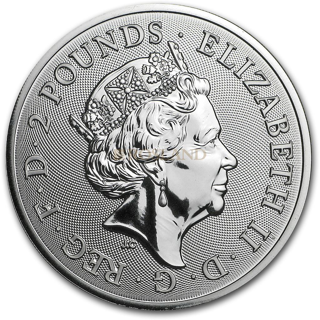 1 Unze Silbermünze Great Britain Jahr des Hundes 2018