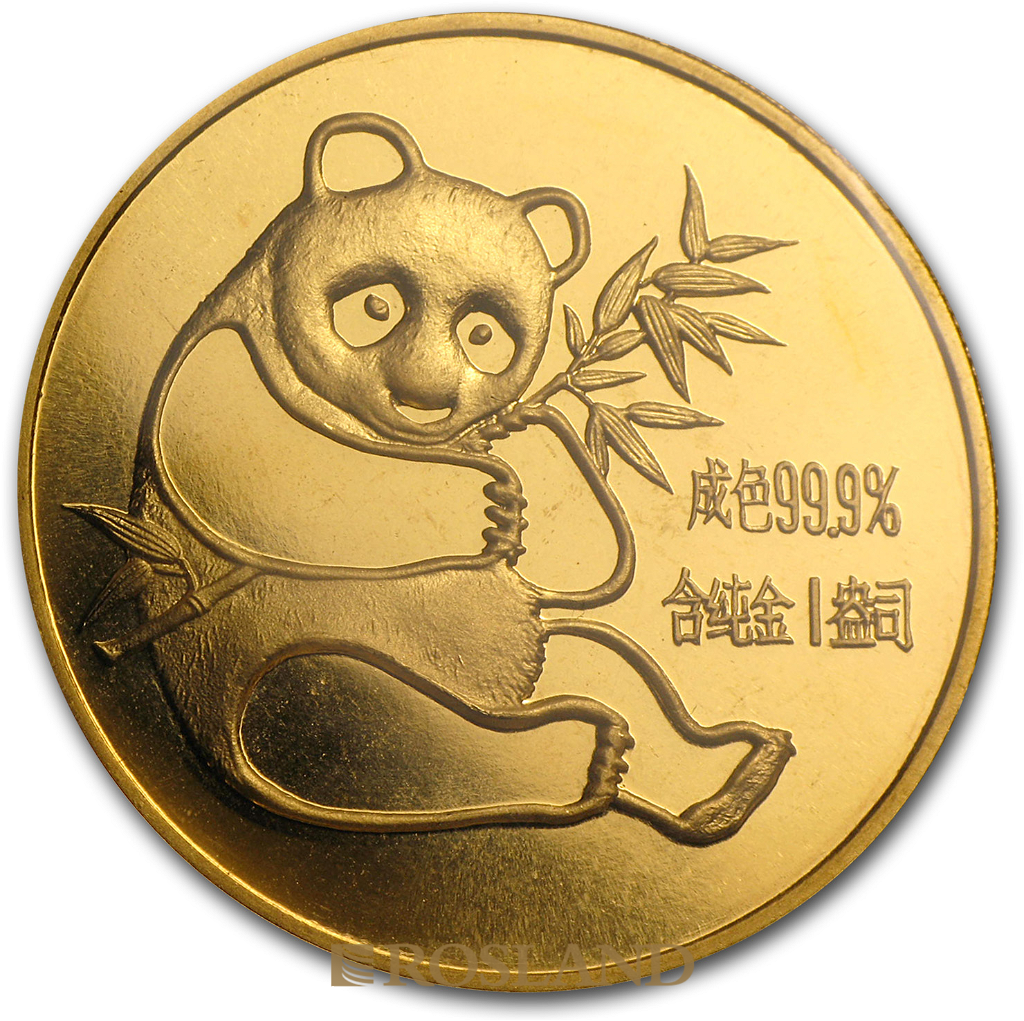 1 Unze Goldmünze China Panda 1982