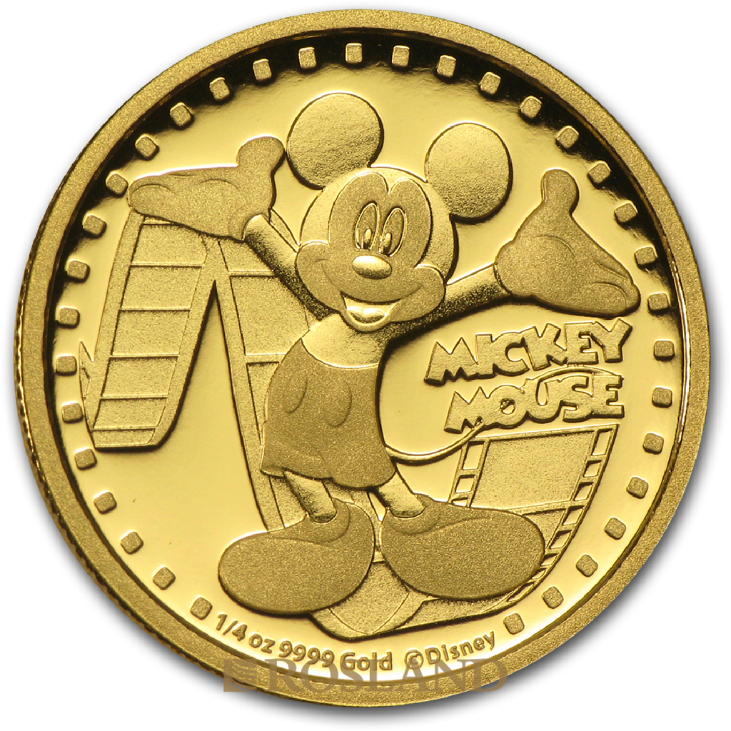 1/4 Unze Goldmünze Disney® Micky Maus 2014 PP (Box, Zertifikat)