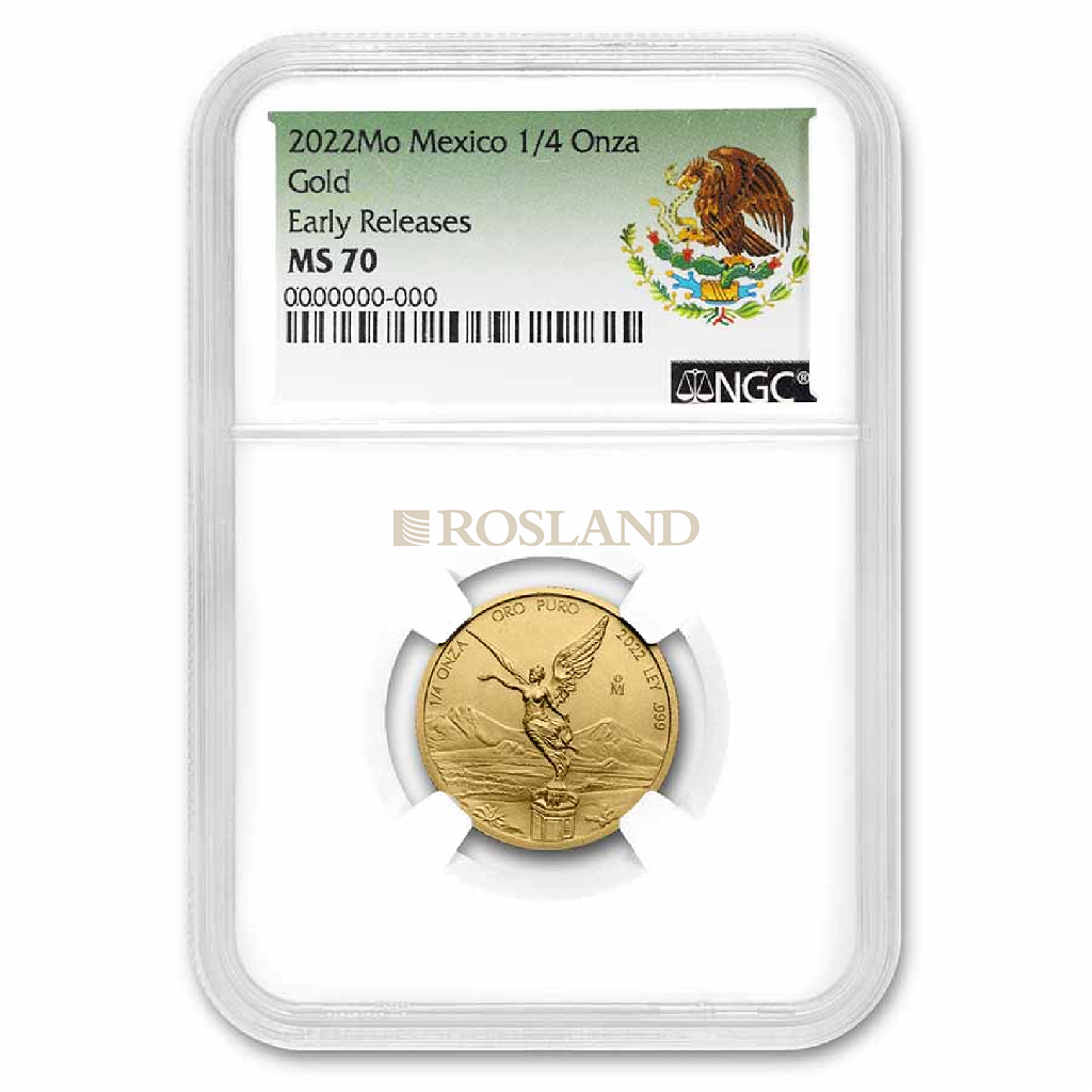 1/4 Unze Goldmünze Mexican Libertad 2022 NGC MS-70 Early Release
