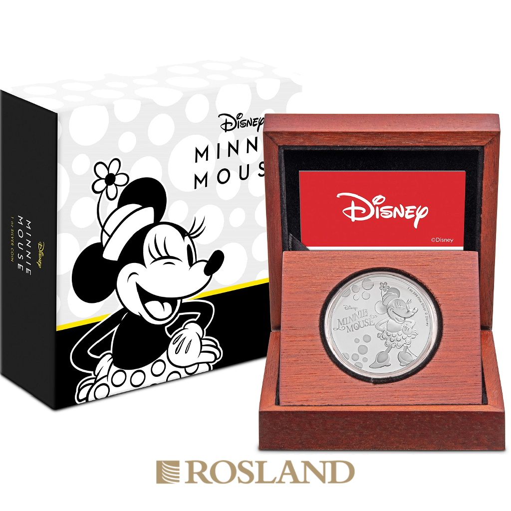 1 Unze Silbermünze Disney® Minnie Maus 2019 PP (Box, Zertifikat)