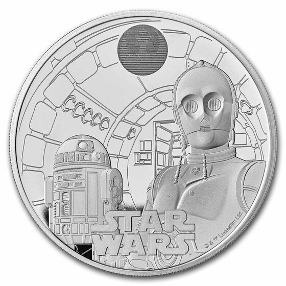 1 Unze Silbermünze Star Wars™ 2023 R2-D2 and C-3PO £2 Silver Proof Coin