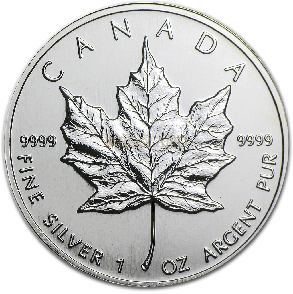 1 Unze Silbermünze Kanada Maple Leaf 1997