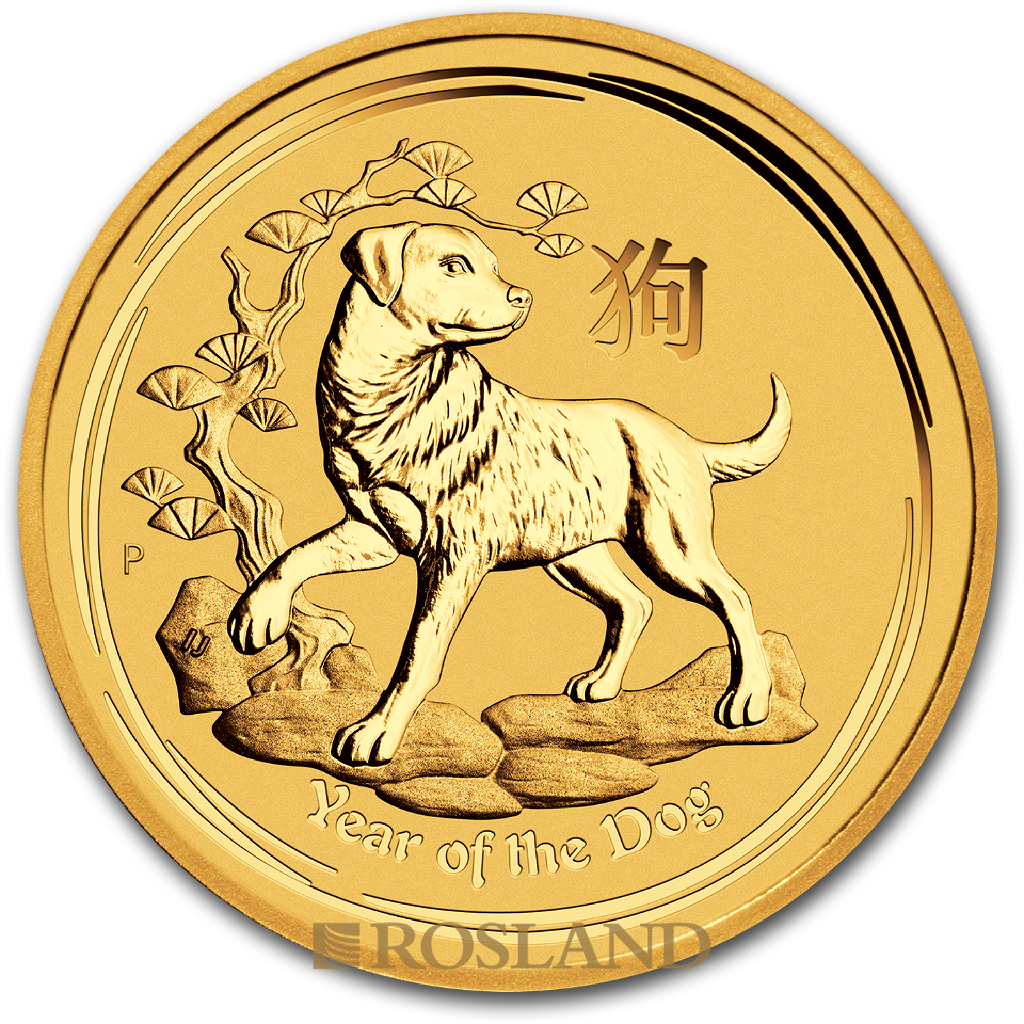 1 Kilogramm Goldmünze Lunar 2 Hund 2018