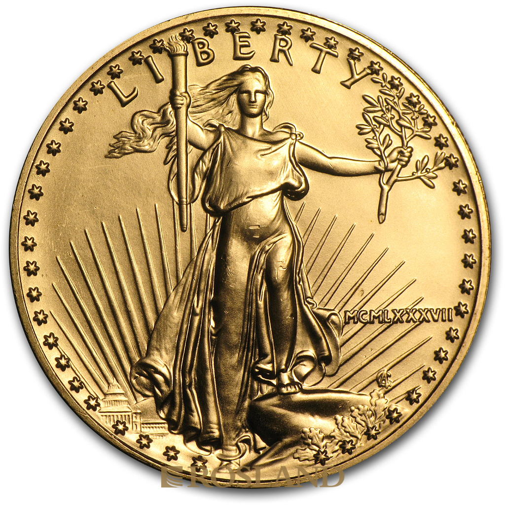 1 Unze Goldmünze American Eagle 1987 (MCMLXXXVII)