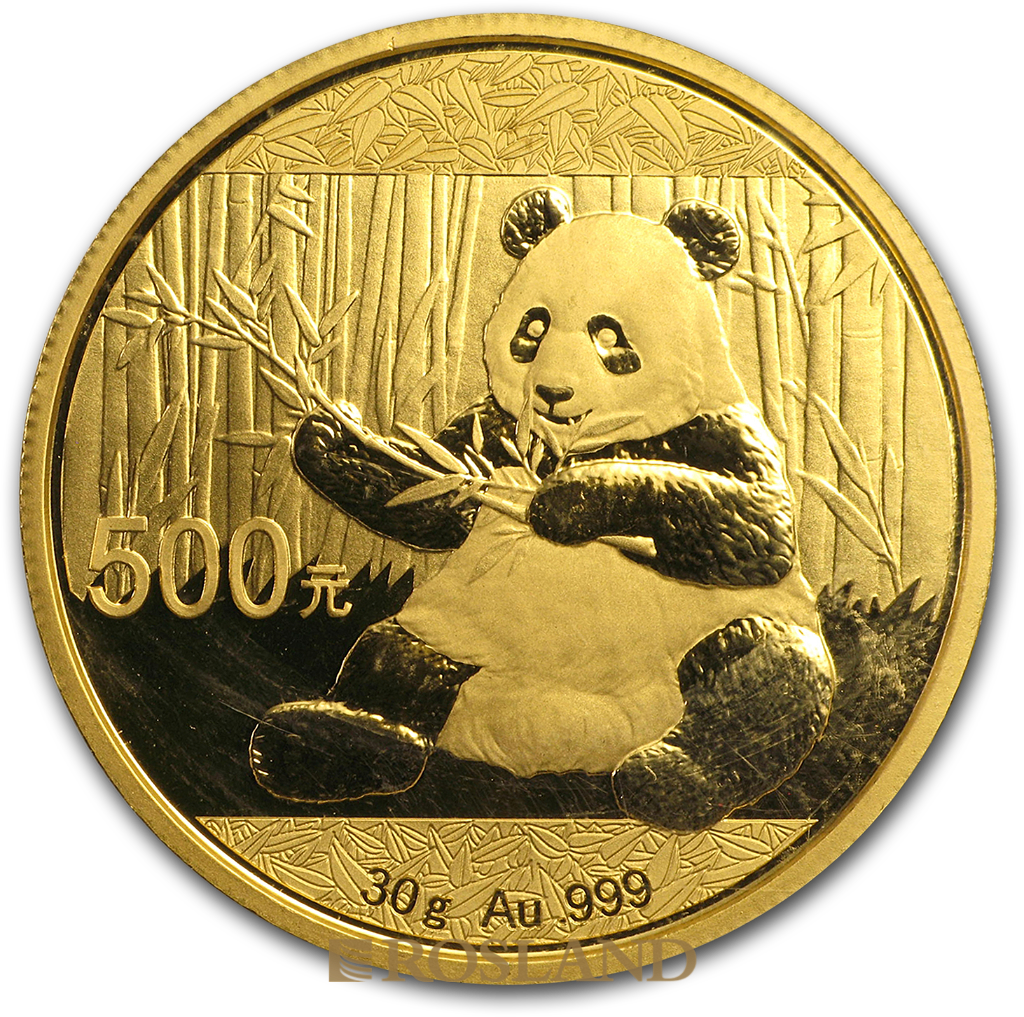 30 Gramm Goldmünze China Panda 2017