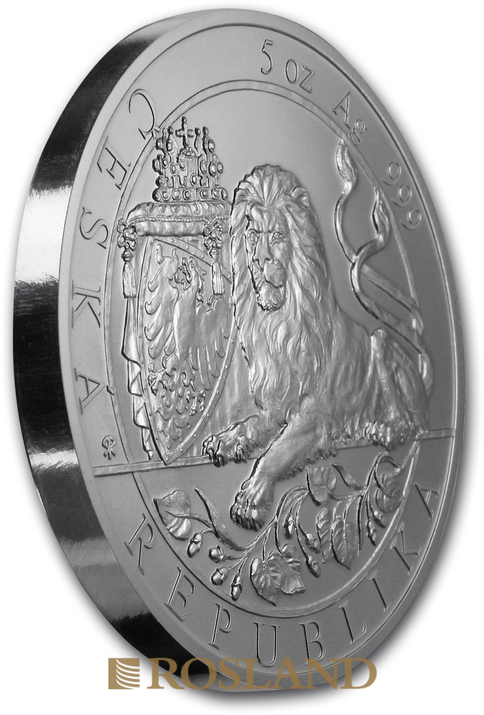 5 Unzen Silbermünze Tschechischer Löwe 2019