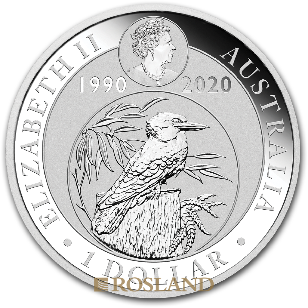 1 Unze Silbermünze Kookaburra 2020 - 30 Jahre Jubiläum