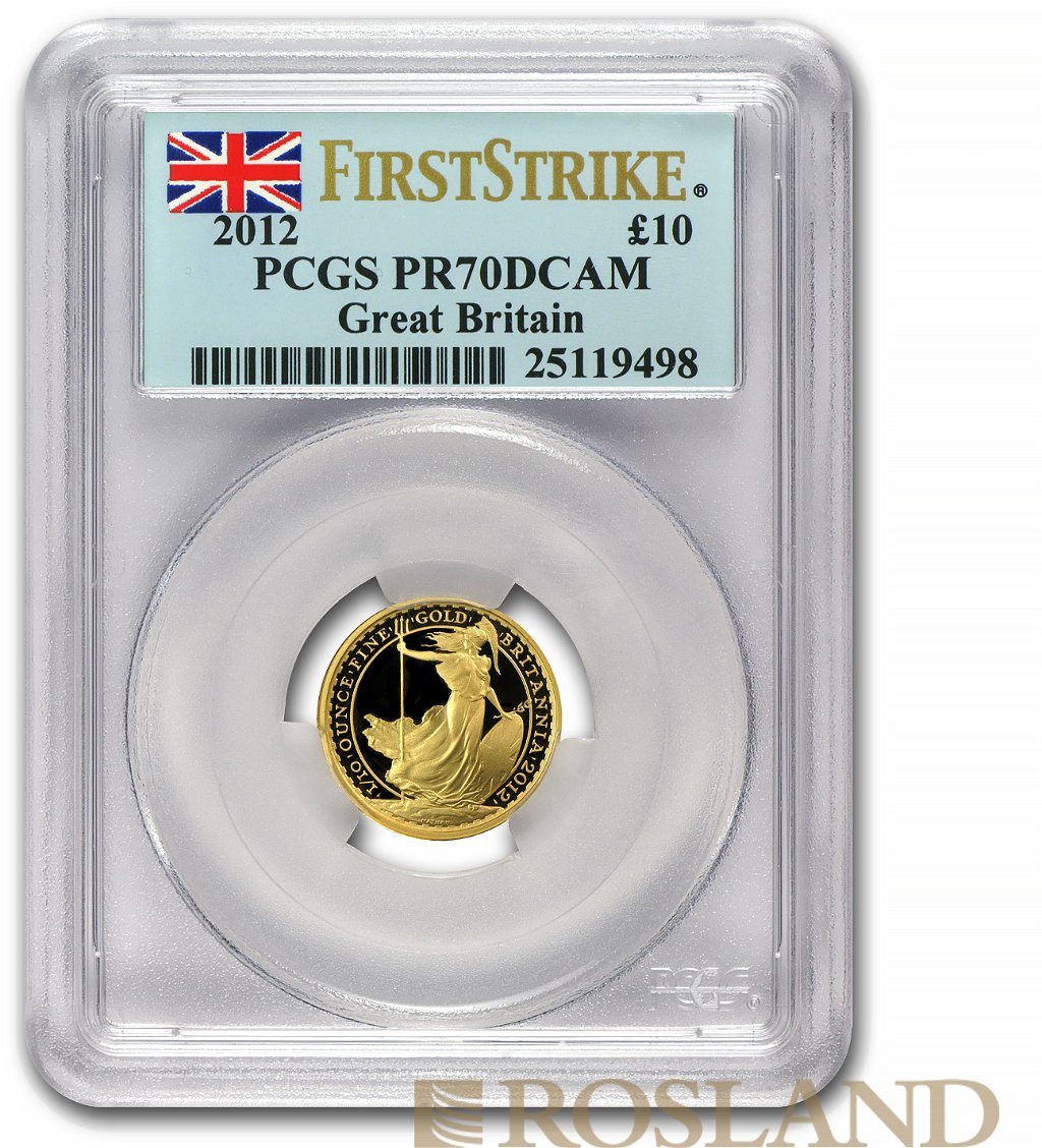 1/10 Unze Goldmünze Britannia 2012 PP PCGS PR-70 DCAM