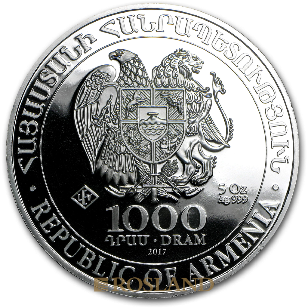 5 Unzen Silbermünze Armenien Arche Noah 2017