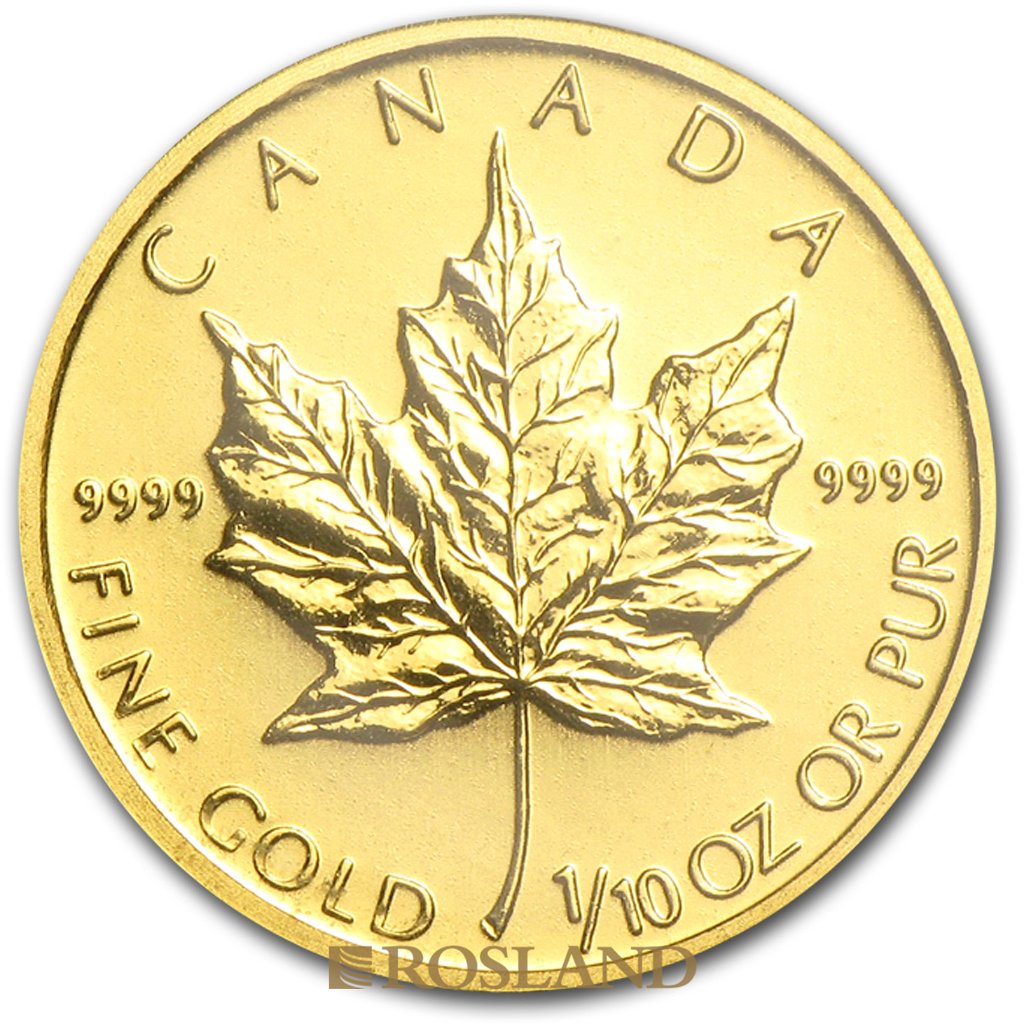 1/10 Unze Goldmünze Kanada Maple Leaf 2010