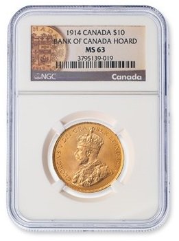 Canada Hoard $10 George V 1912-1914