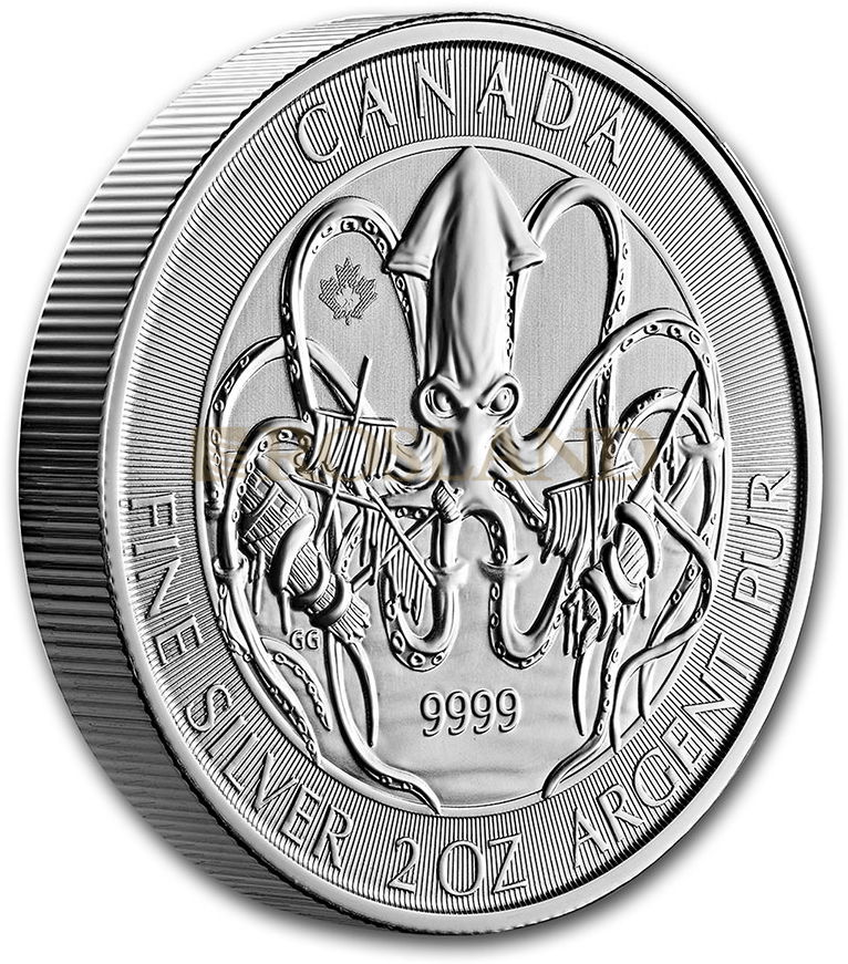 2 Unzen Silbermünze Kanada Kreaturen des Nordens - Kraken 2020