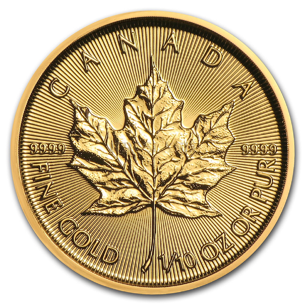 1/10 Unze Goldmünze Kanada Maple Leaf 2021
