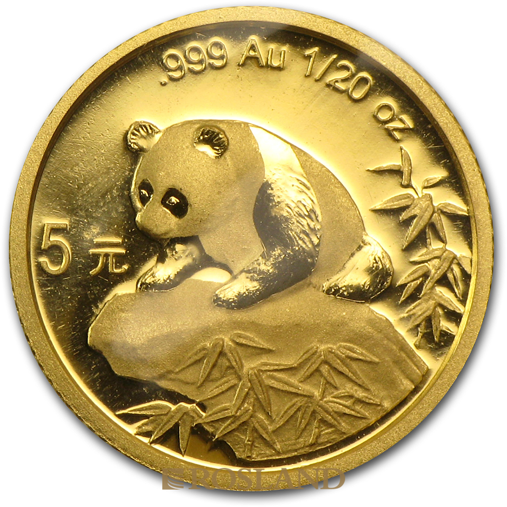 1/20 Unze Goldmünze China Panda 1999 (Großer Jahrgang)