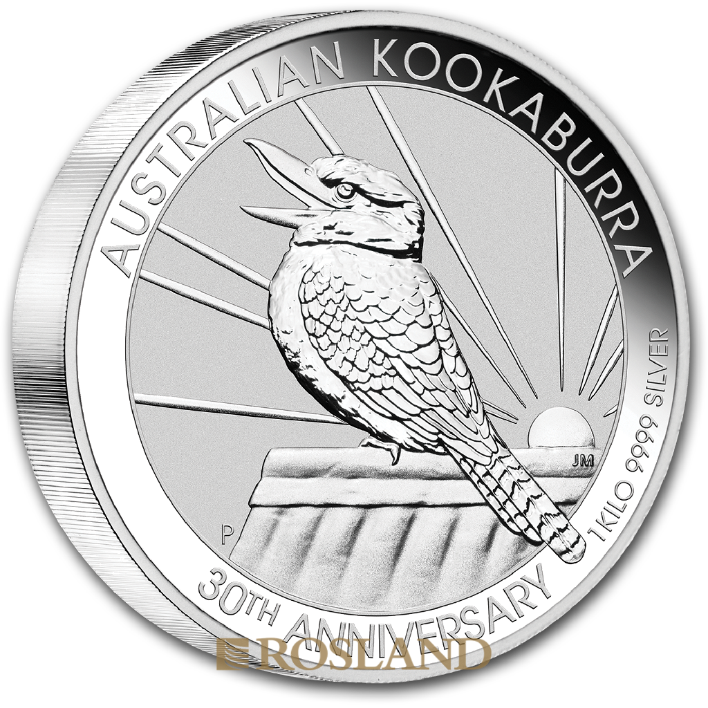 1 Kilogramm Silbermünze Kookaburra 2020 - 30 Jahre Jubiläum