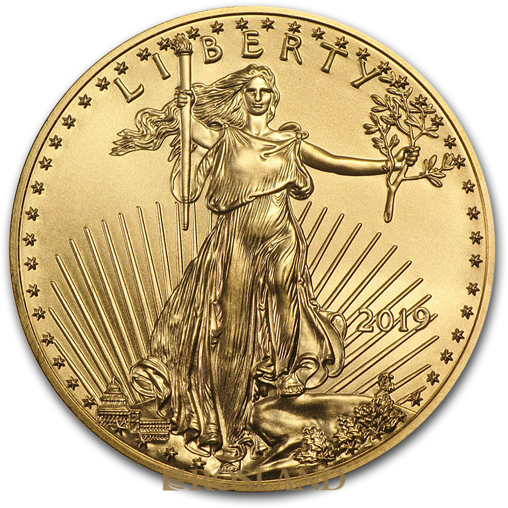 1,85 Unzen  4 Goldmünzen Set American Eagle 2019 (Box, Zertifikat)