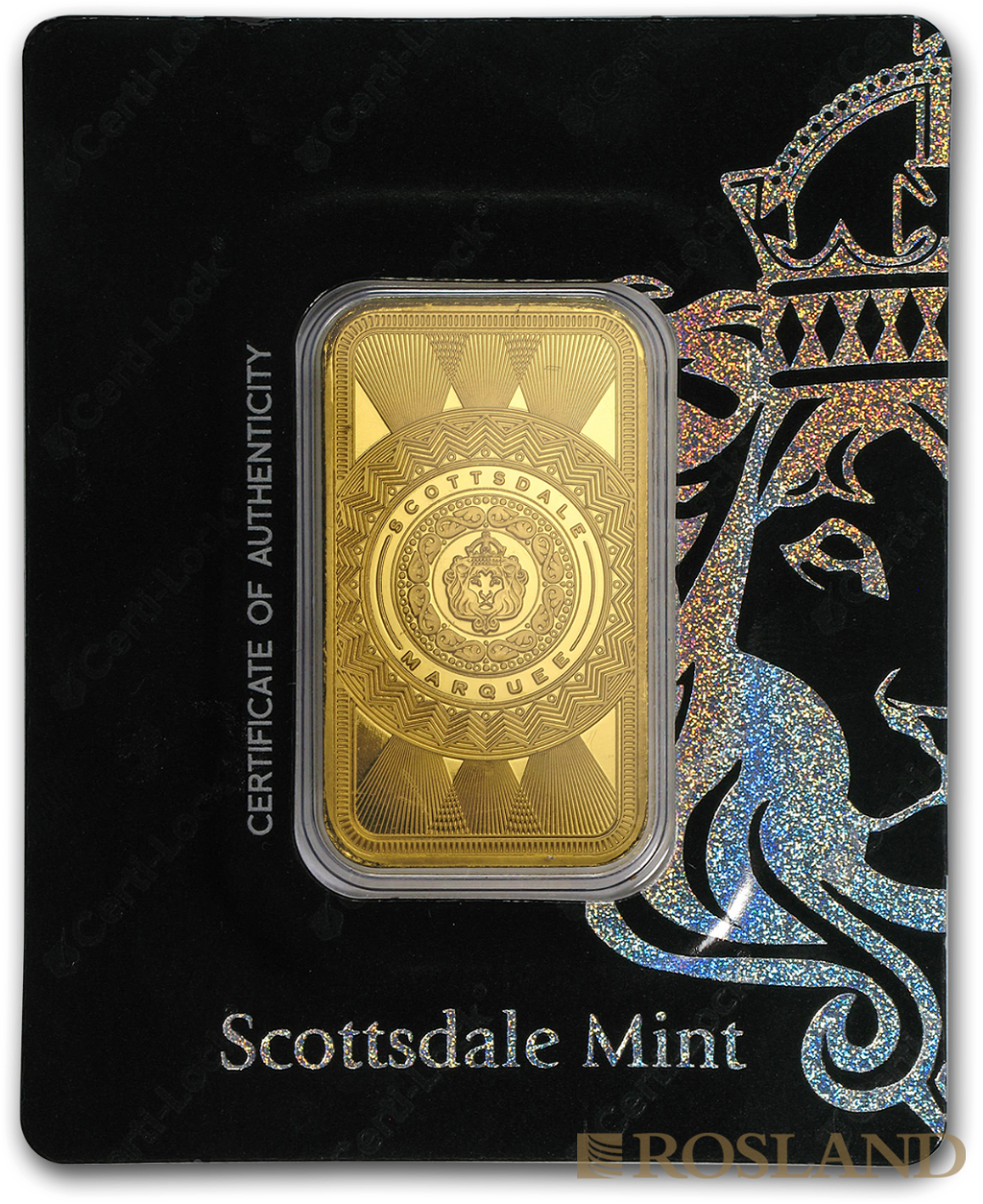 1 Unze Goldbarren Scottsdale Mint Marquee