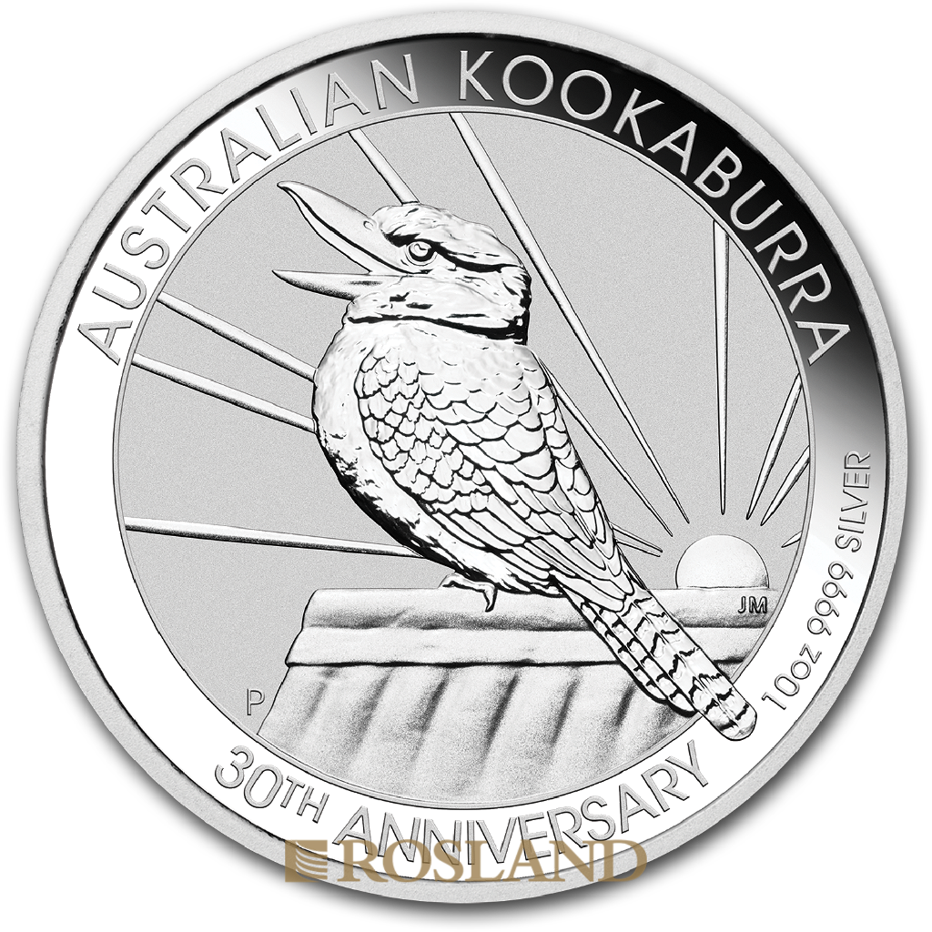 10 Unzen Silbermünze Kookaburra 2020 - 30 Jahre Jubiläum