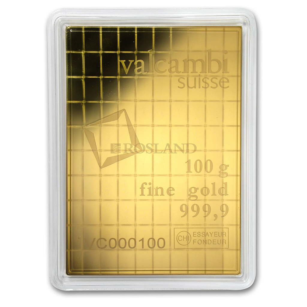 100x1 Gramm Goldbarren Valcambi CombiBar™