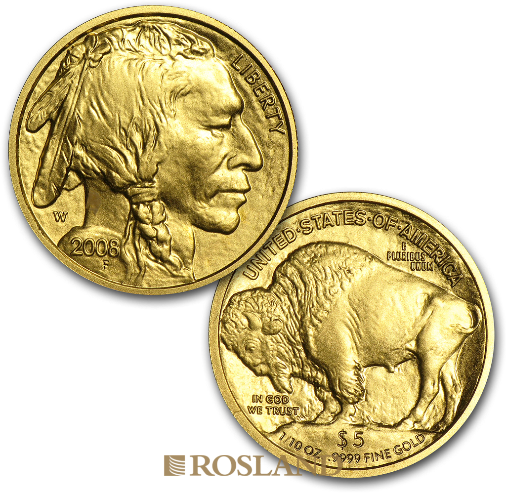 1,85 Unzen 4 Goldmünzen Set American Buffalo 2008