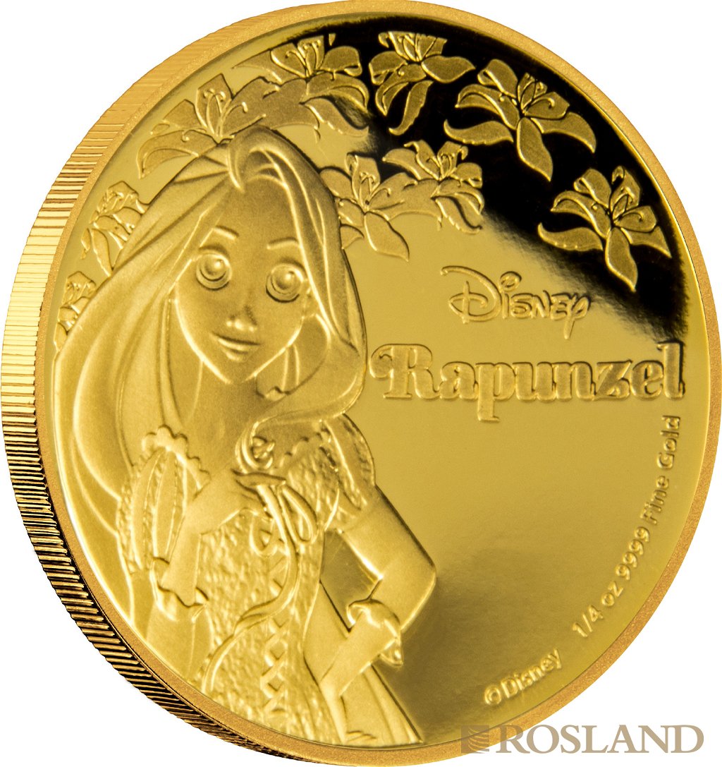 1/4 Unze Goldmünze Disney© Rapunzel 2016 PP (Box, Zertifikat)