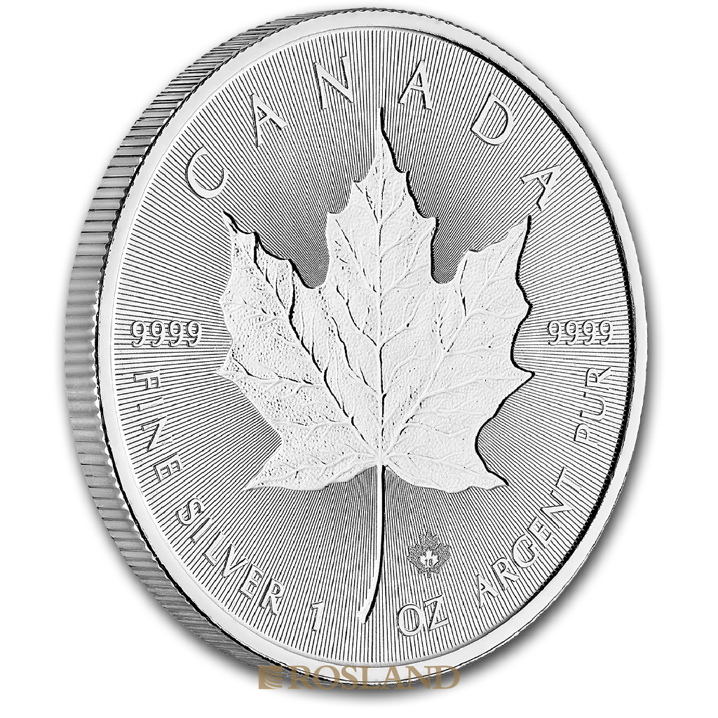 1 Unze Silbermünze Kanada Maple Leaf 2018 Incuse Edition