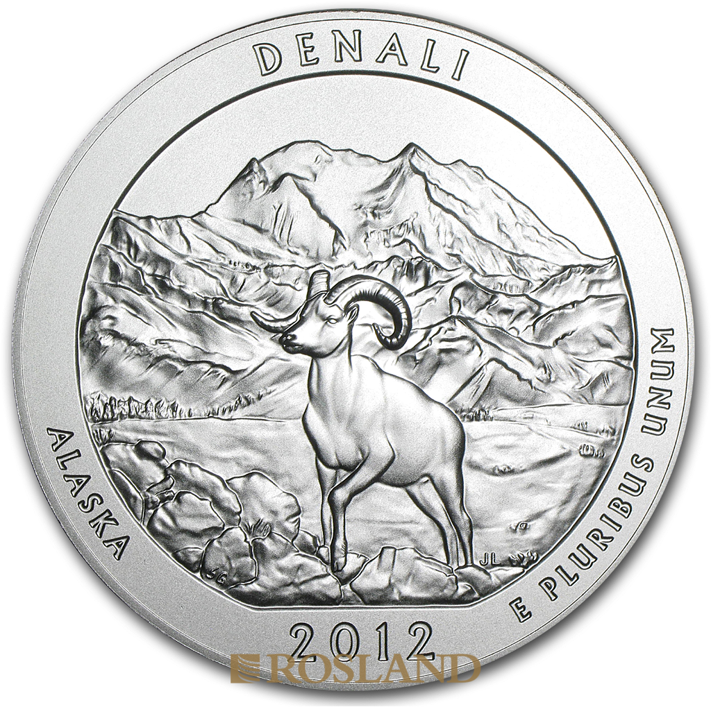 5 Unzen Silbermünze ATB Denali National Park and Preserve 2012 P (Box, Zertifikat)