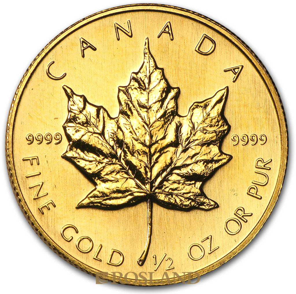 1/2 Unze Goldmünze Kanada Maple Leaf 1988