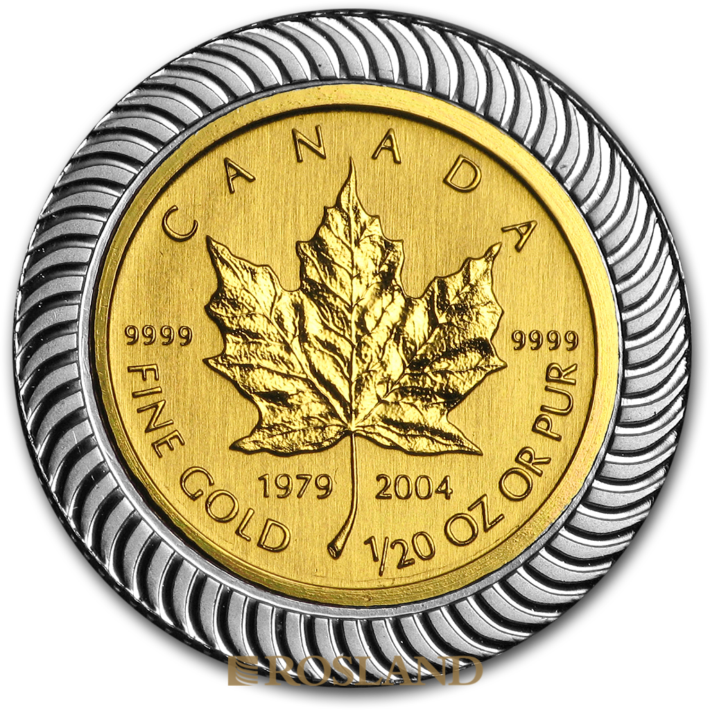 1/20 Unze Goldmünze Kanada Maple Leaf 25 Jahre Jubiläum 2004