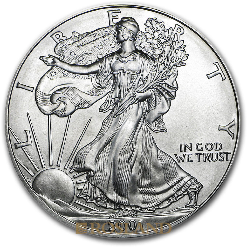 1 Unze Silbermünze American Eagle 2001