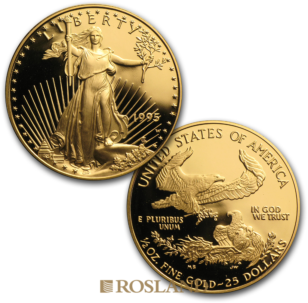 1,85 Unzen 5 Münzen Set American Eagle 1995 10 Jahre Jubiläum PP (W, Box, Zertifikat)