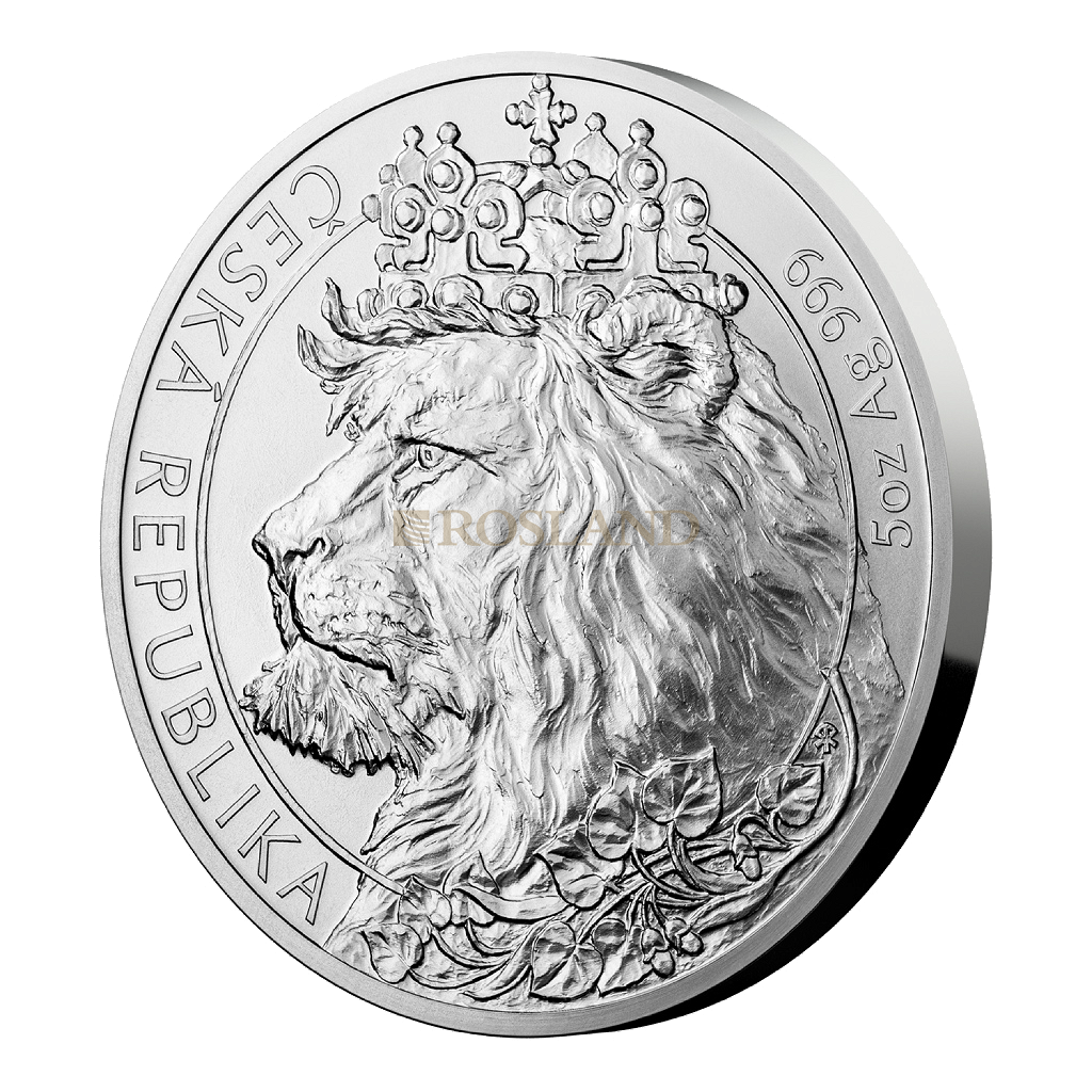 5 Unzen Silbermünze Tschechischer Löwe 2021