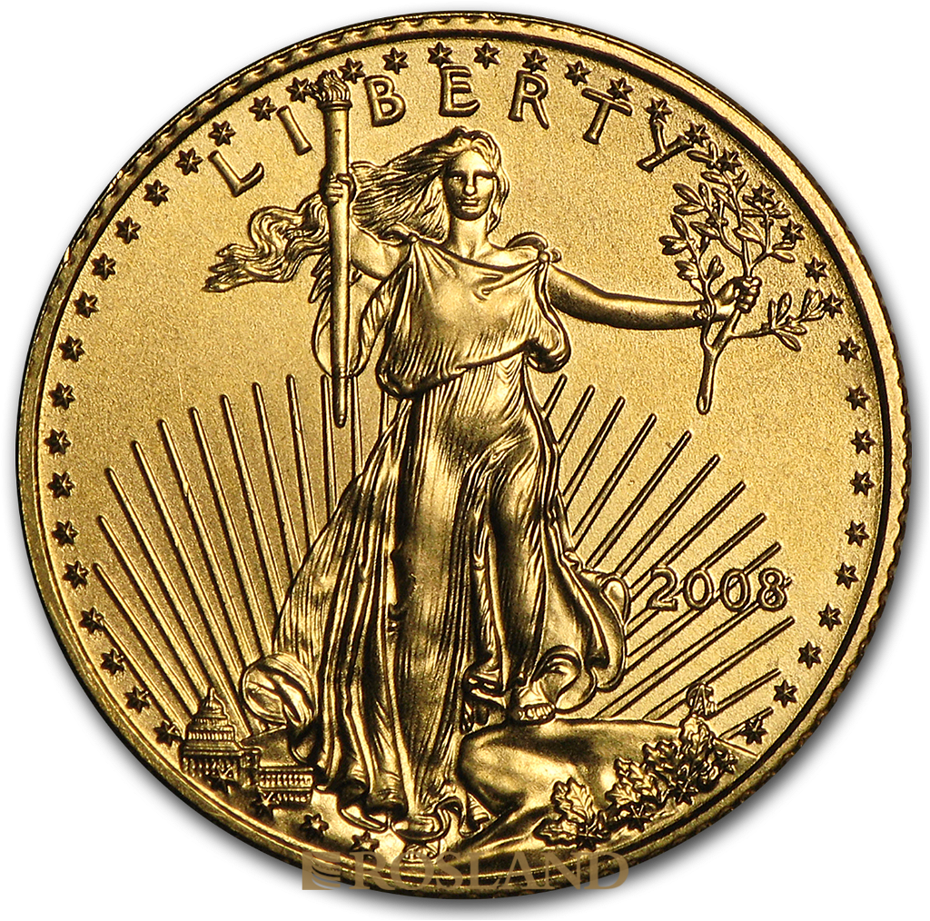 1/10 Unze Goldmünze American Eagle 2008