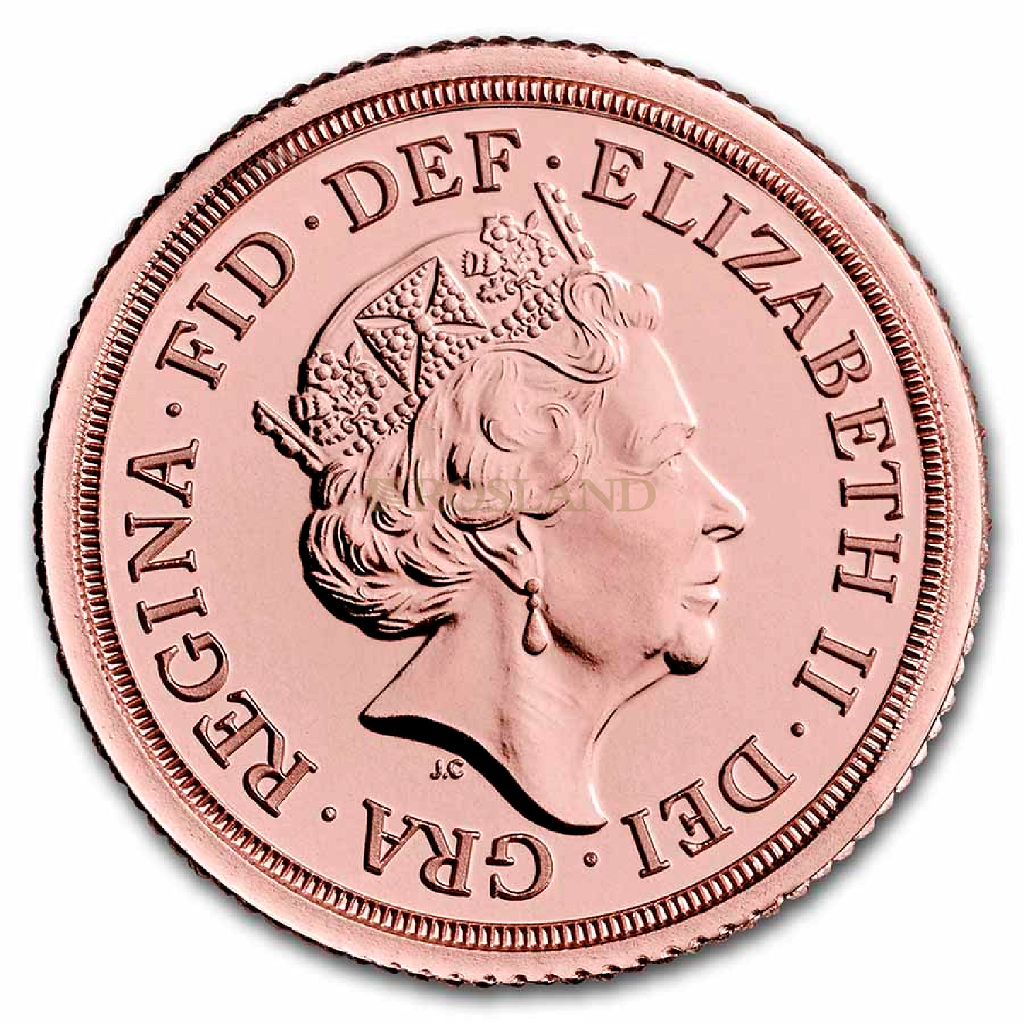 1/4 Sovereign Goldmünze Großbritannien 2022