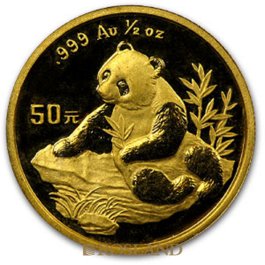 1/2 Unze Goldmünze China Panda 1998
