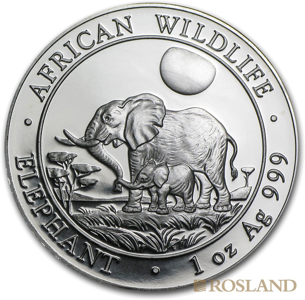 1 Unze Silbermünze Somalia Elefant 2011