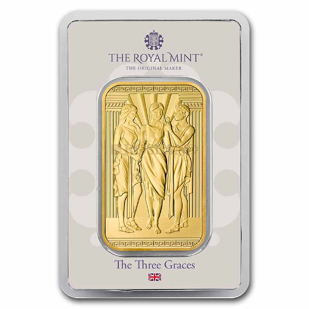 1 Unze Goldbarren Royal Mint Three Graces