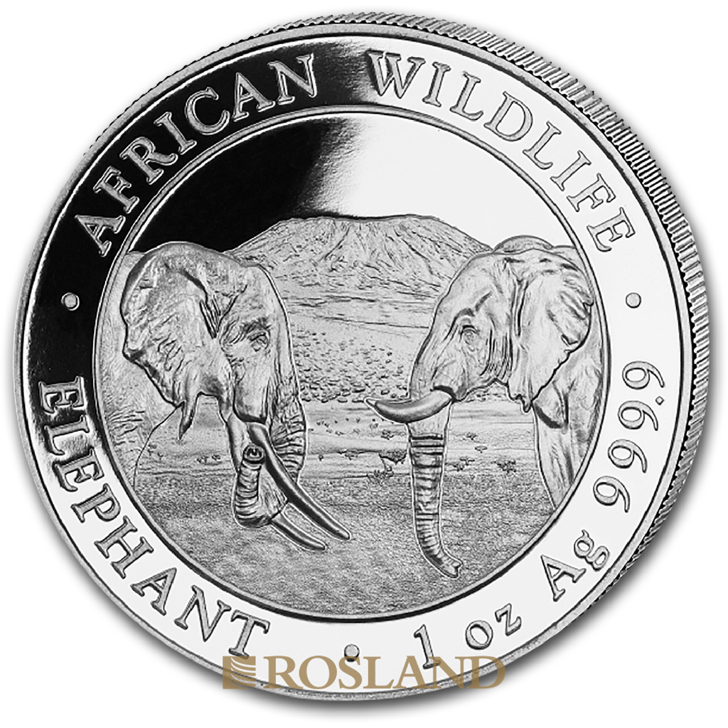 1 Unze Silbermünze Somalia Elefant 2020