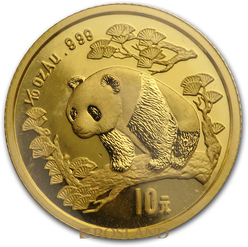 1/10 Unze Goldmünze China Panda 1997 (Großer Jahrgang)