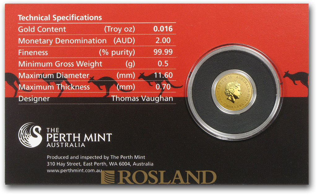 1/2 Gramm Goldmünze Australien Känguru 2013 (Blister, Zertifikat)