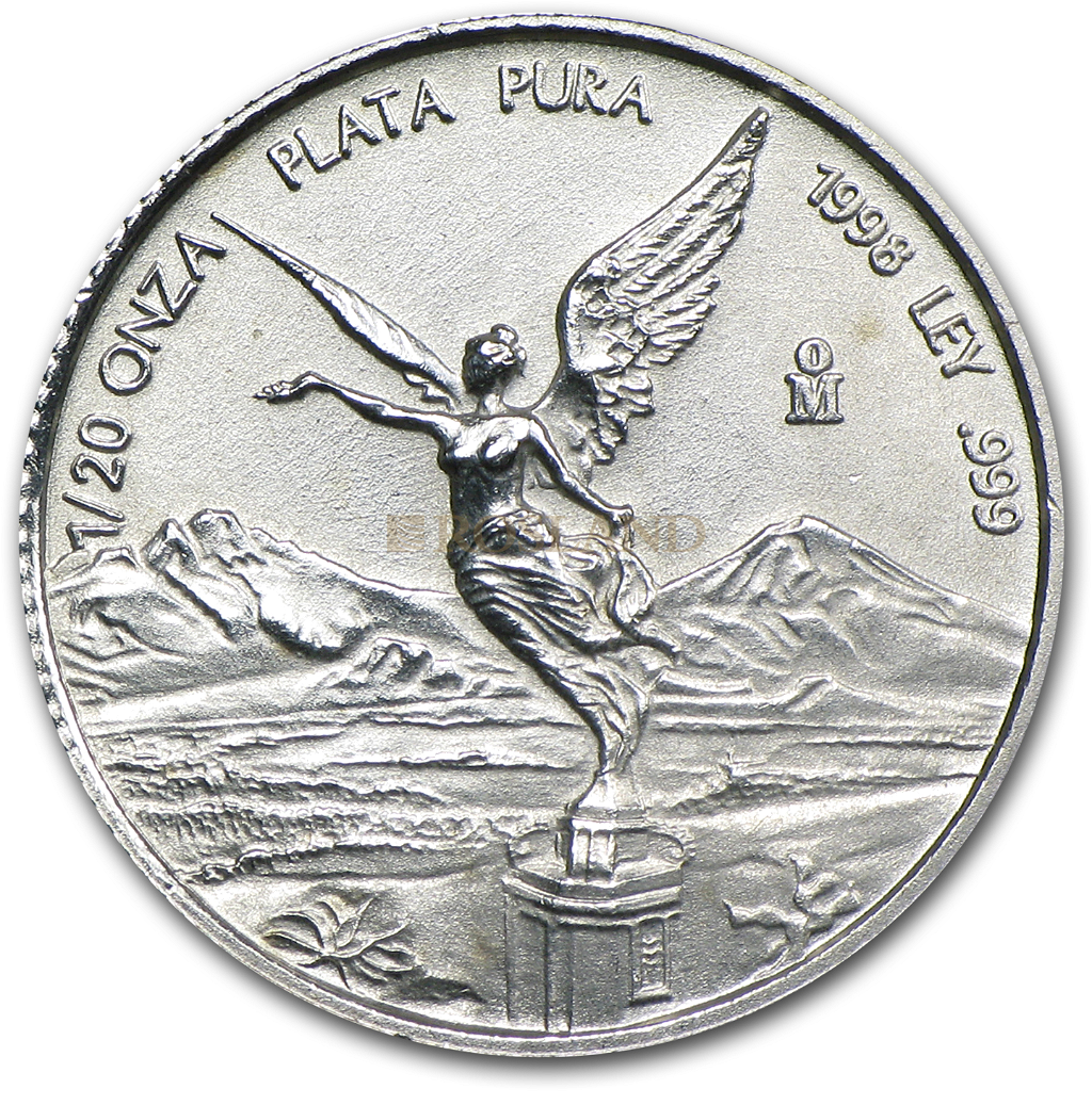 1/20 Unze Silbermünze Mexican Libertad 1998